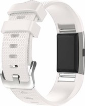 Luxe Siliconen Bandje  large voor FitBit Charge 2 – wit
