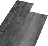 vidaXL Vloerplanken zelfklevend 5.02 m² 2 mm PVC glanzend grijs