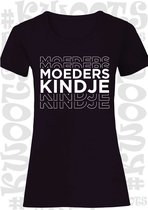 MOEDERS KINDJE dames t-shirt - Zwart - Maat XXL - korte mouwen - grappige teksten - leuke shirtjes - humor  - quotes - kwoots