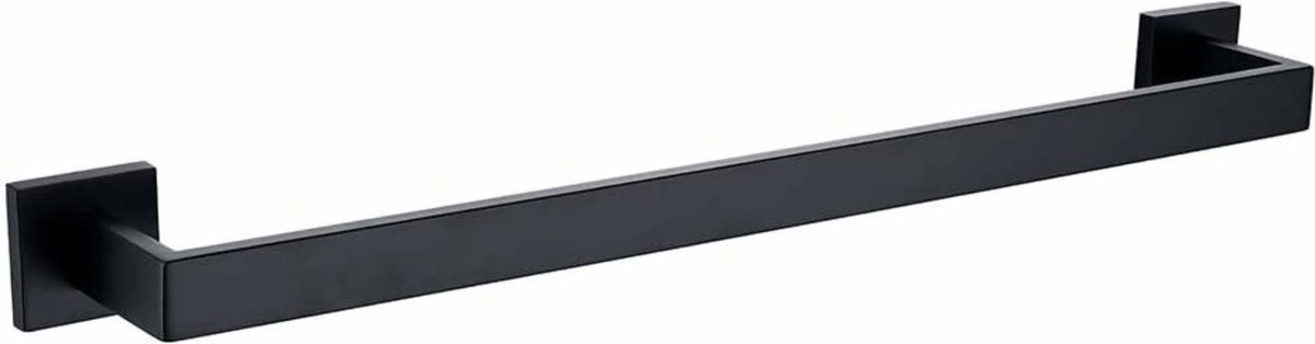 REA Erlo Handdoekstang Wandmodel - 8 x 58 cm - Zwart
