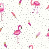 Flamingo Behang 50cm breed x 10m lang