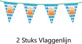 2 stuks Vlaggenlijn Bier party , 12 meter, Apres ski, Oktoberfest, verjaardag, Themafeest, Verjaardag