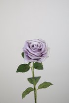 Kunstbloem - set van 2  -Roos - decoratieve tak - 54 cm - lila