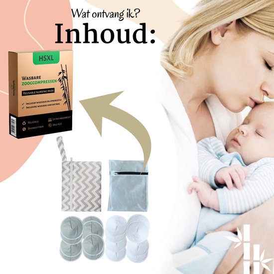 Wasbare zoogcompressen koop je voordelig op Nappy's.nl
