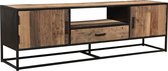 Livingfurn TV meubel Dakota 180 cm Riverwood / Gecoat Staal