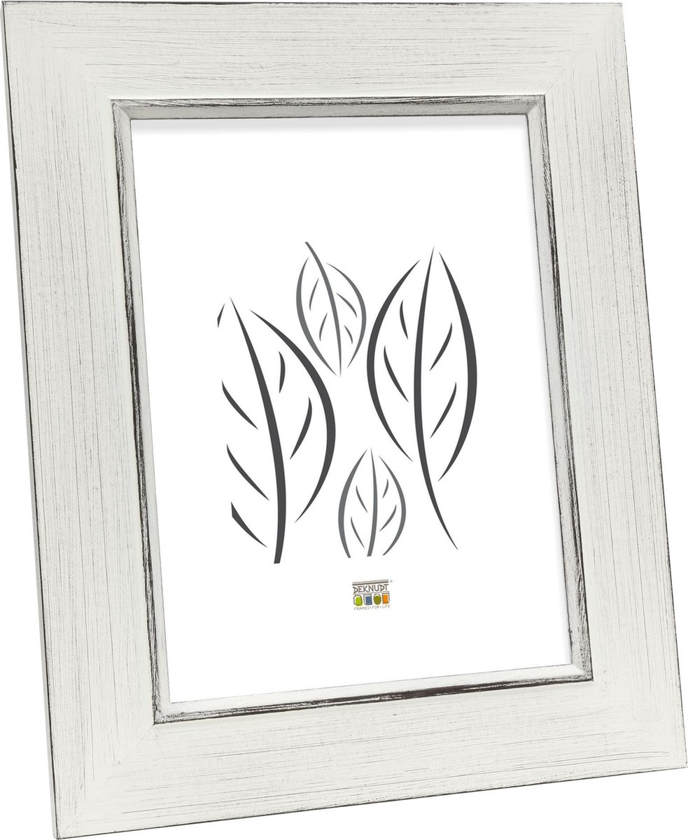 Deknudt Frames fotolijst S48SK1 - wit geschilderd - foto: 20x20 cm