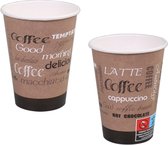 Kartonnen bekers 200ml 50 stuks koffie bekers wegwerp papieren bekers
