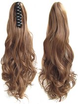 Premium Synthetic Fiber Grip-in Ponytail/ Ponytail met Klem (#12/24) Light Toffee Brown Highlights P023