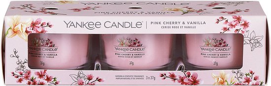 Yankee Candle Filled Votive 3-pack - Pink Cherry Vanilla