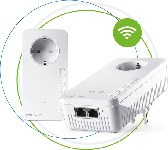 Devolo Magic 2 WiFi next Starter Kit 2400 Mbit/s Ethernet LAN Wit 2 stuk(s)
