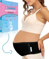 VidaMore Premium Buikband  Verstelbaar Zwangerschapsband Tegen rugpijn en bekkeninstabiliteit – Zwangerschap – Zwangerschapscadeau Zwart