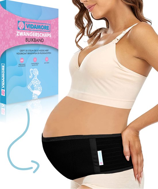 Product: VidaMore Premium Buikband  - Verstelbaar Zwangerschapsband - Tegen rugpijn en bekkeninstabiliteit â€“ Zwangerschap â€“ Zwangerschapscadeau - Zwart, van het merk VidaMore