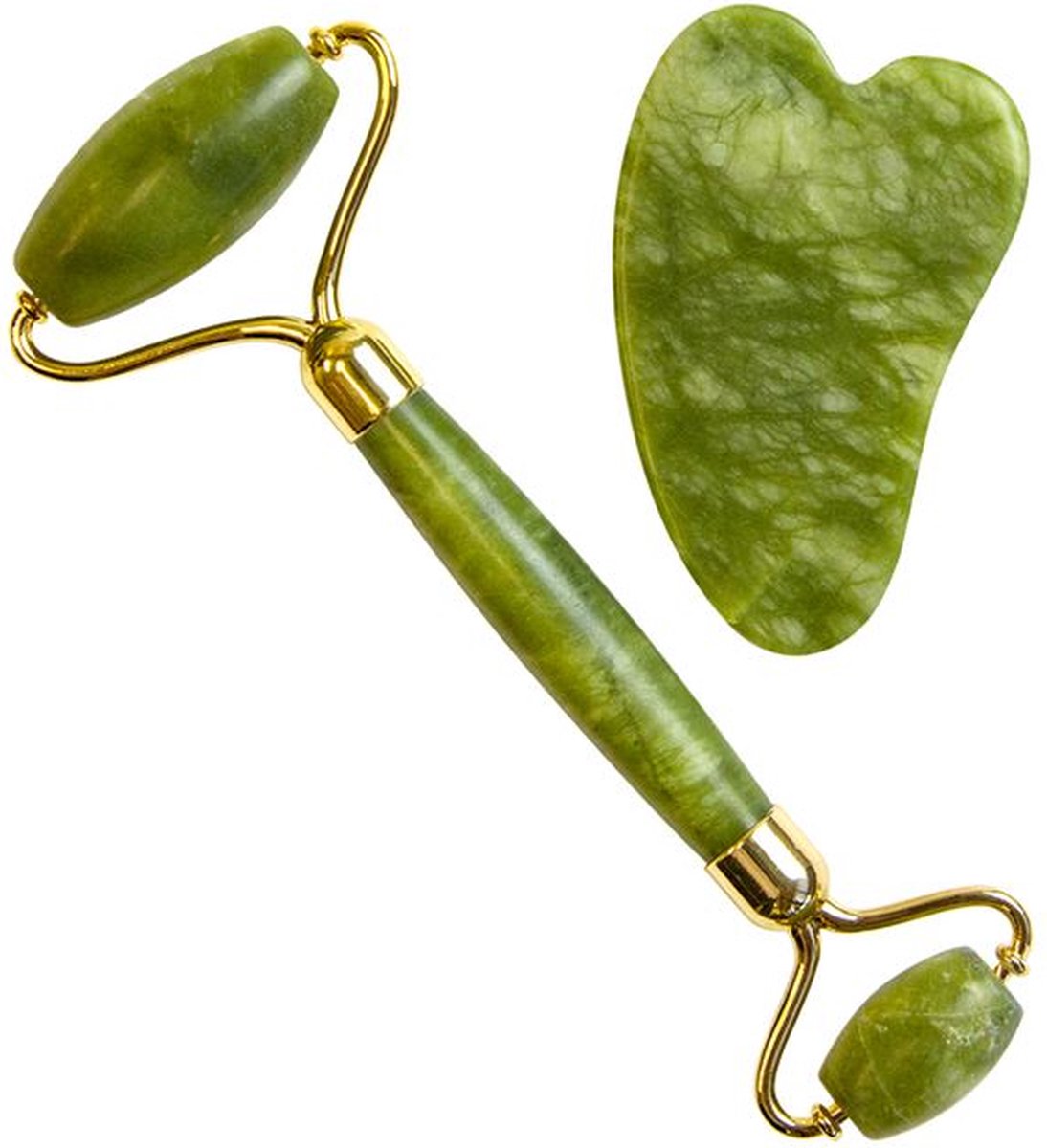 UNIQ Jade Roller + Gua Sha - Gezichtsroller - Face Roller - Gezichtsmassage roller - anti-aging