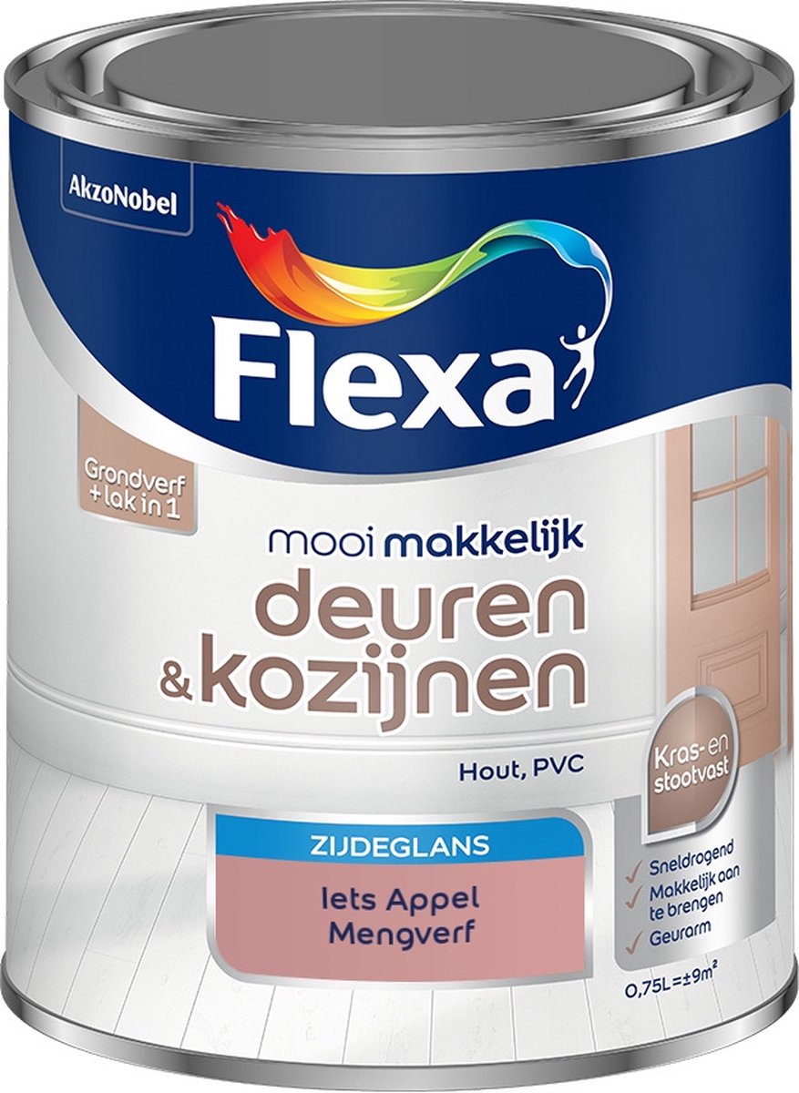 Flexa Mooi Makkelijk Verf - Deuren en Kozijnen - Mengkleur - Iets Appel - 750 ml
