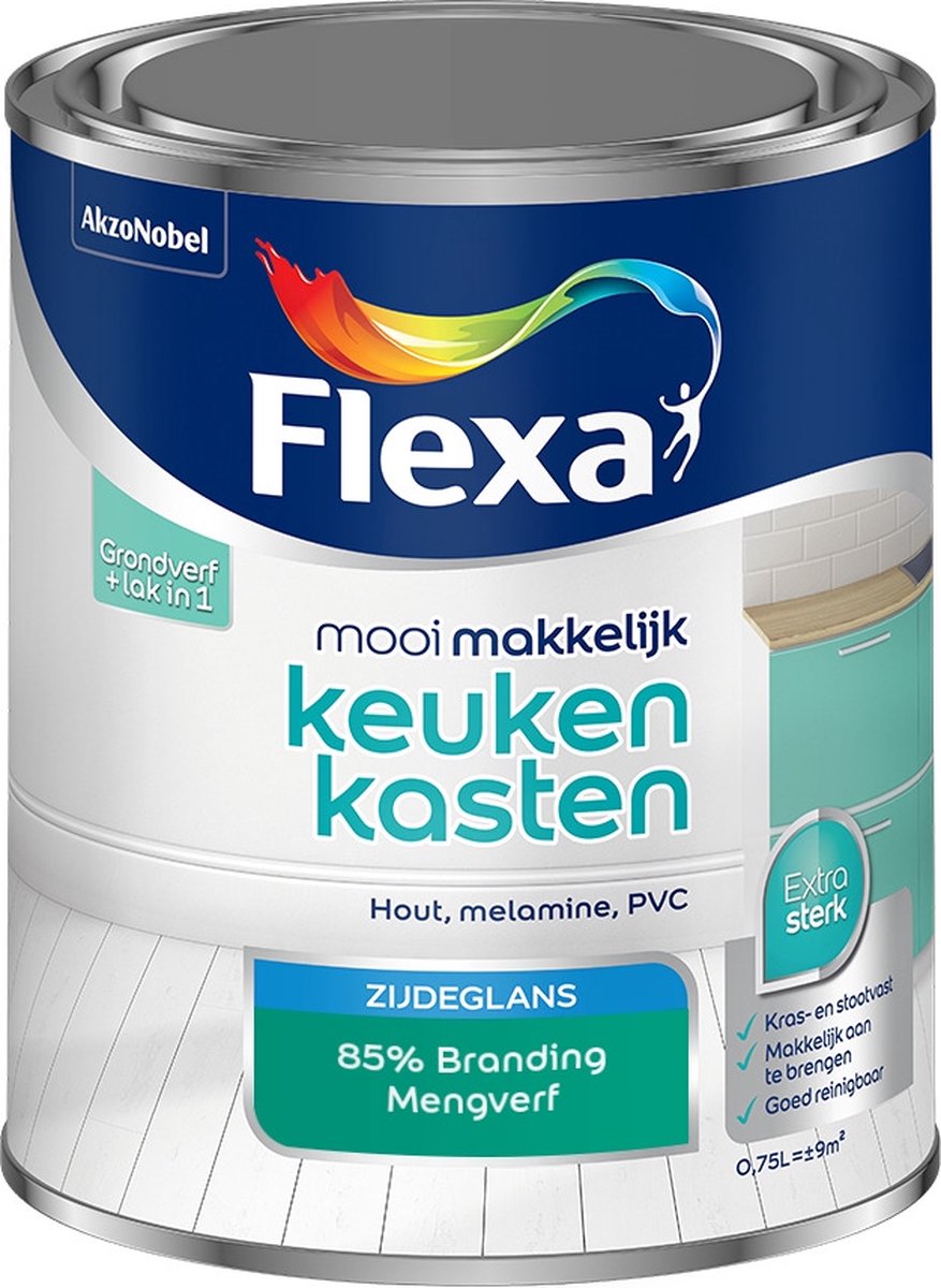 Flexa Mooi Makkelijk Verf - Keukenkasten - Mengkleur - 85% Branding - 750 ml