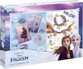 Disney Frozen knutselpakket Totum 2 in 1 bedel armbandjes maken en glitter kaarten maken - creatief speelgoed cadeautip