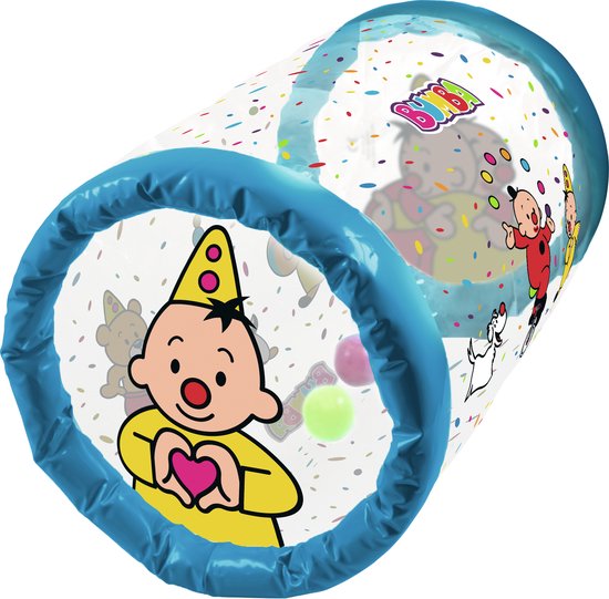 Bumba opblaasbare kruiprol - confetti - met 5 kleurrijke ballen