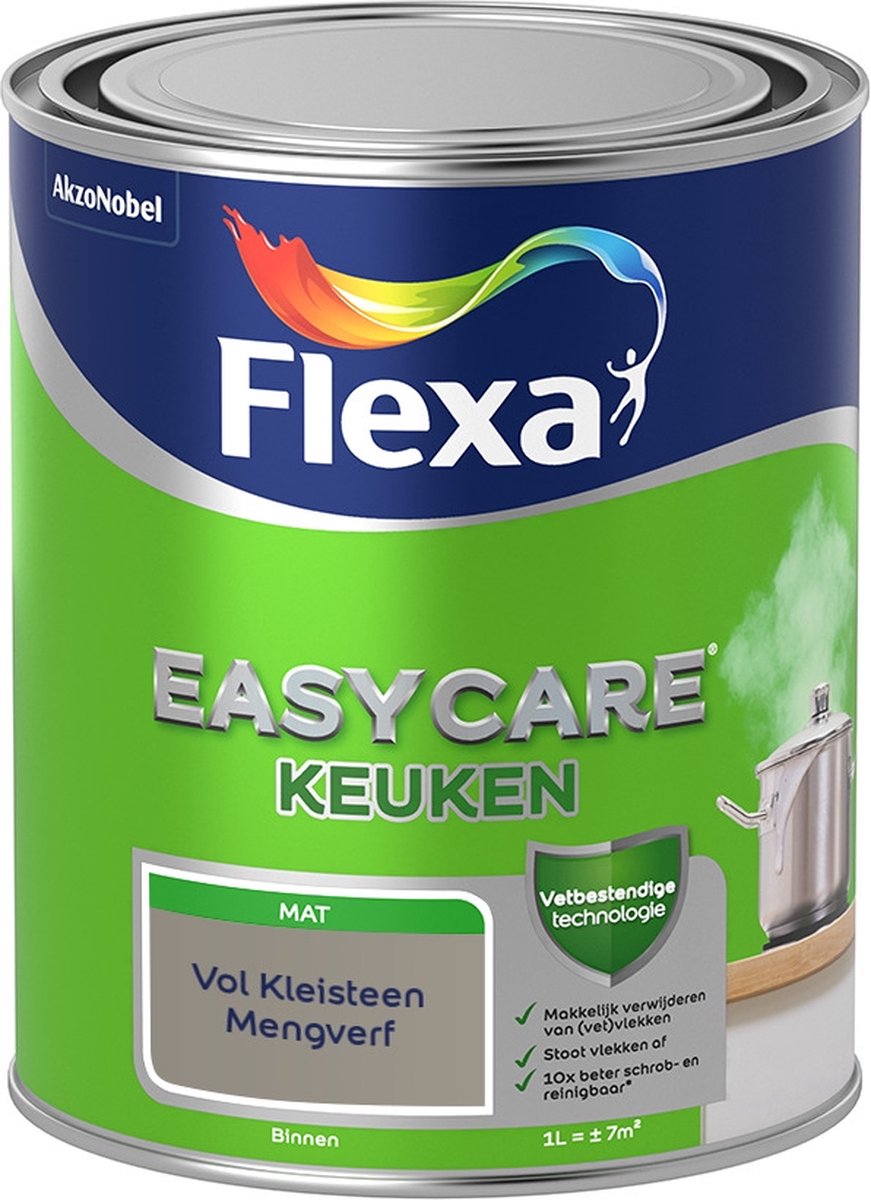 Flexa Easycare Muurverf - Keuken - Mat - Mengkleur - Vol Kleisteen - 1 liter
