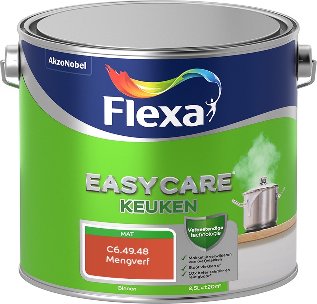 Flexa Easycare Muurverf - Keuken - Mat - Mengkleur - C6.49.48 - 2,5 liter