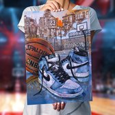 Air Jordan 1 University blue art print (50x70cm)