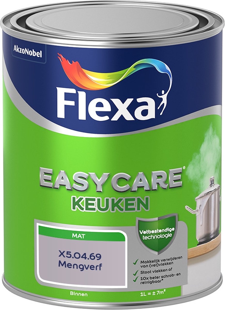Flexa Easycare Muurverf - Keuken - Mat - Mengkleur - X5.04.69 - 1 liter
