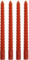 Cactula helemaal hip swirl twisted kaarsen in de mooie kleur oranje rood 4 stuks