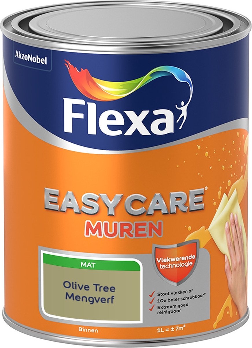 Flexa Easycare Muurverf - Mat - Mengkleur - Olive Tree - 1 liter