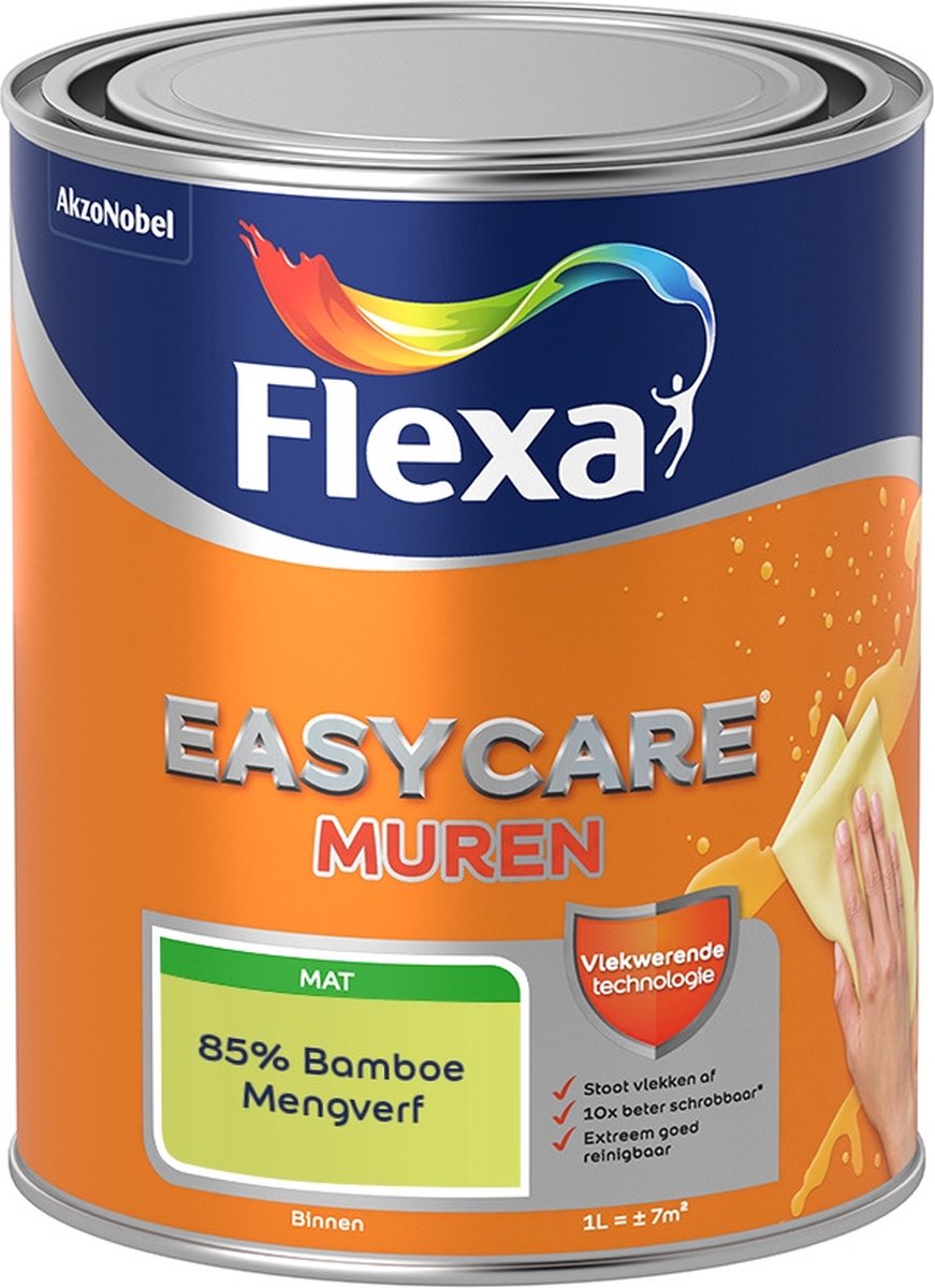 Flexa Easycare Muurverf - Mat - Mengkleur - 85% Bamboe - 1 liter