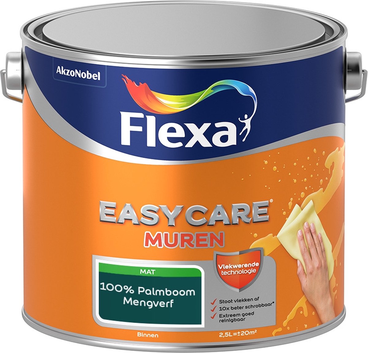 Flexa Easycare Muurverf - Mat - Mengkleur - 100% Palmboom - 2,5 liter