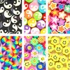 foto van Polymeerkralen set – Yin en Yang, Sterretjes, Regenbooghartjes en Smileybloemen kralenset – Unieke mix 60 stuks – Regenboogkleuren –10mm kralen – Polymeer klei - Zelf sieraden maken voor kinderen en volwassenen – DIY