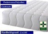 Korter model -  Royal Elite Medical Matras - Polyether SG30 Pocket Cooltouch  25 CM - Zacht ligcomfort - 70x180/25