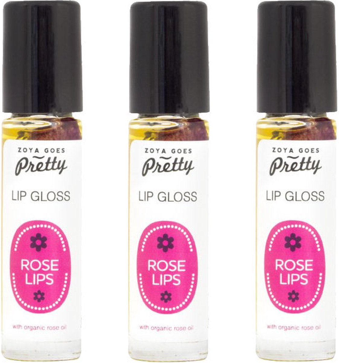 Zoya Goes Pretty - Lip Gloss Rose Lips - 3 pak