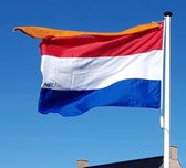 NR 105+54: Nederlandse vlag - vlag Nederland 200x300cm + oranje wimpel 350cm (Actieset voor masten van 7 (8) meter hoog). Premium kwaliteit!