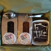 Kruiden Thee Geschenkpakket - incl Homemade Fudge en theelepel/zeef