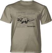 T-shirt Triceratops Fact Sheet Beige M