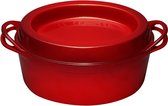 Le Creuset Gietijzeren ovale Doufeu® Kersenrood 32cm 7,2l