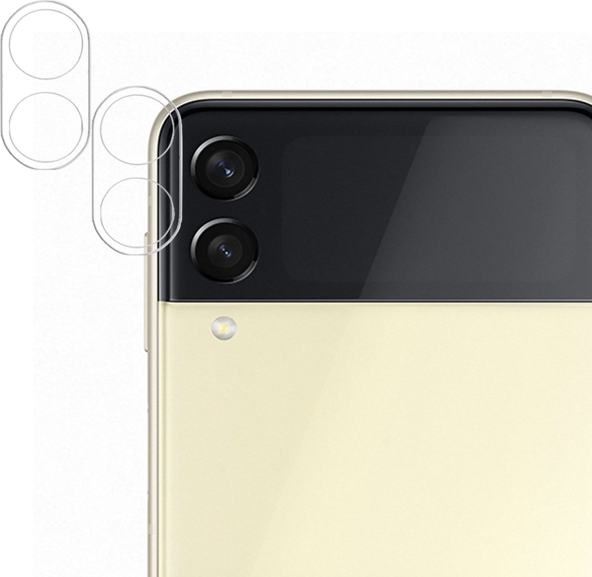 Camera Screenprotector geschikt voor Samsung Z Flip 3 - Screen Protector Glas - 2 Stuks