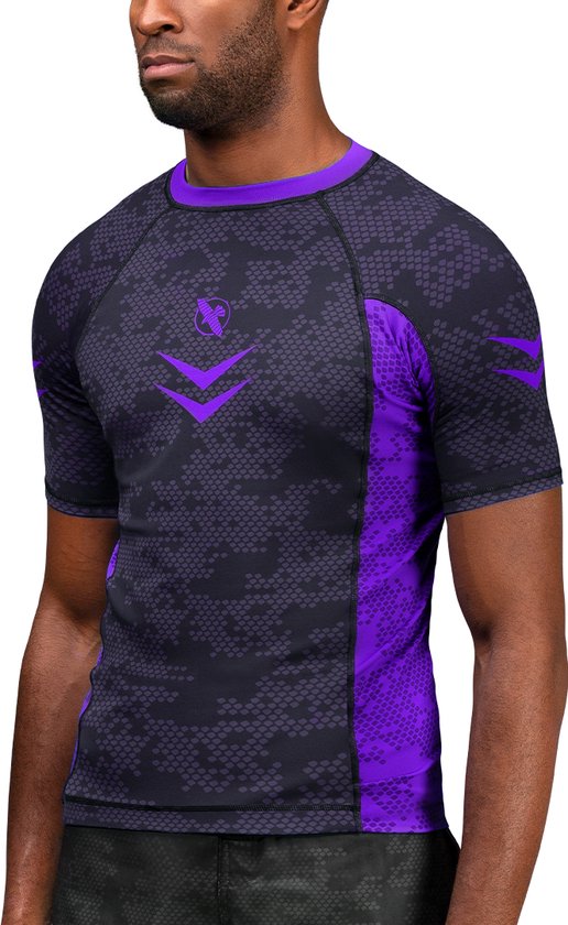 Hayabusa Arrow Ranked Short Sleeve Rashguard - Paars - maat M