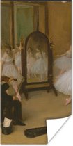 Poster The Dancing Class - Schilderij van Edgar Degas - 20x40 cm - Kerstversiering - Kerstdecoratie voor binnen - Kerstmis