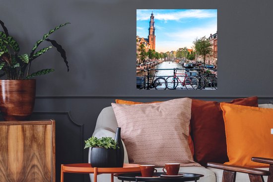 Affiche Canal à Amsterdam - 50x50 cm