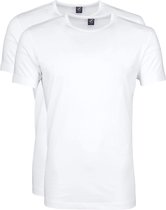 Suitable - Ota T-Shirt Ronde Hals Wit 2-Pack - Heren - Maat 3XL - Modern-fit