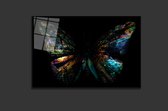Colorfull butterfly  100x65 plexiglas top kwaliteit van 5mm plexiglas met luxe ophangsysteem, kleurrijke vlinder