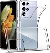 Telefoon Hoesje - Samsung Galaxy S21 Ultra - case - siliconen - transparant