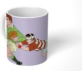 Mok - twee personen tijdens rugby - 350 ML - Beker