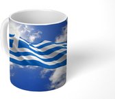 Mok - Vlag van Griekenland op een zonnige dag - 350 ML - Beker