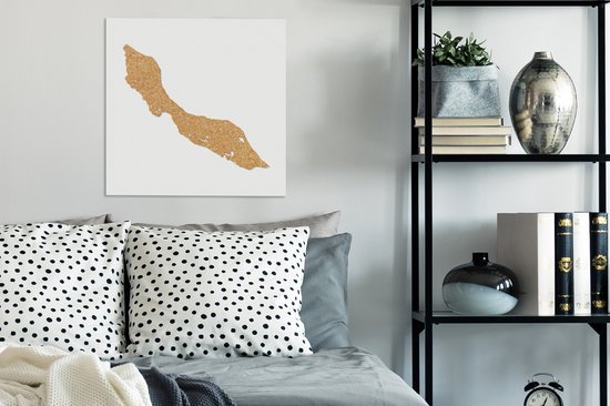 Une illustration de Curaçao de toile de liège 50x50 cm - Tirage photo sur toile (Décoration murale salon / chambre)