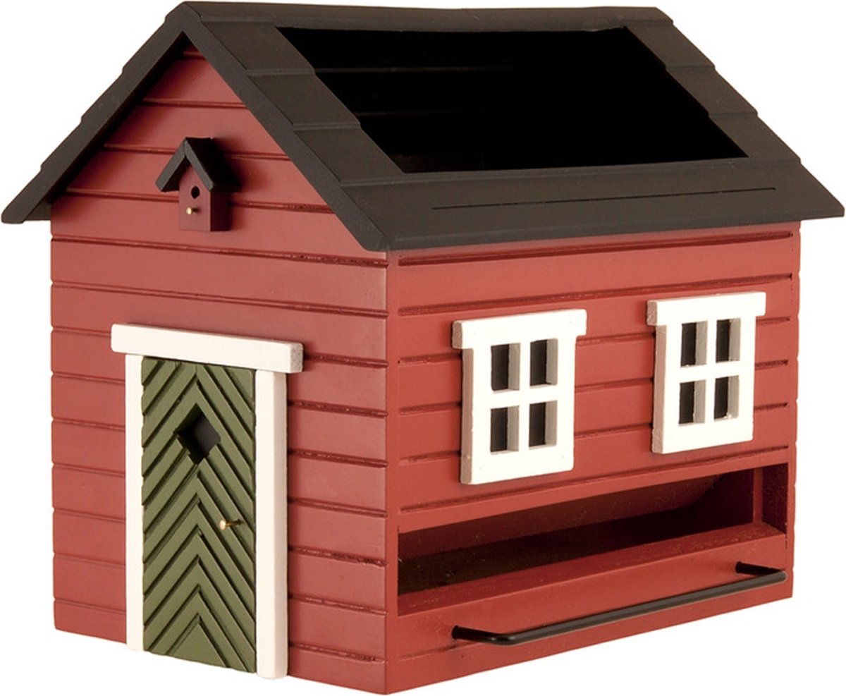 Wildlife Garden Vogelvoederhuisje - Rood - 24 cm x 17 cm x 21 cm