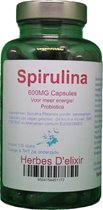 Spirulina - 600mg capsules - 100 stuks - Herbes D'elixir