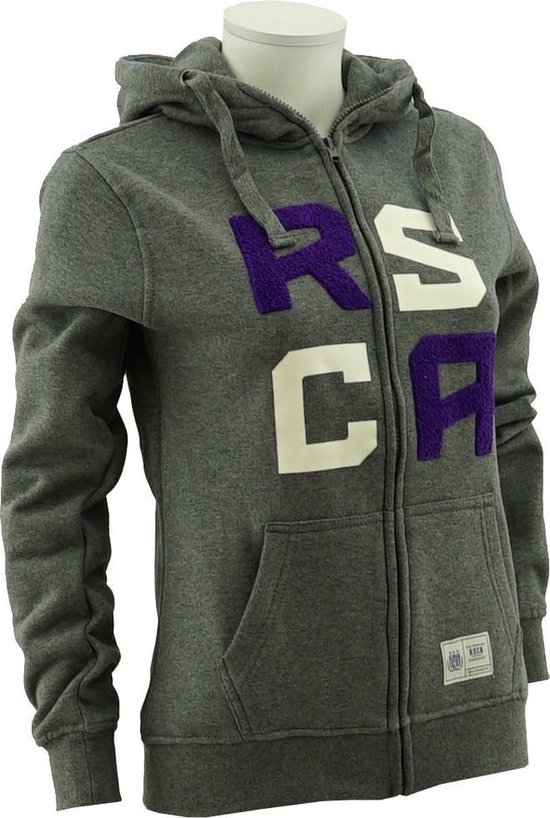 Sweat à capuche femme RSC Anderlecht gris lettres 'RSCA' taille S