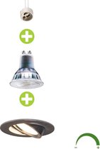 Dimbare LED Inbouwspot 5,5W | rond | 70mm | zilver - Dim to warm